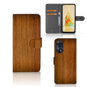 OPPO Reno8 T 4G Book Style Case Donker Hout