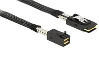 SAS kabel HD x 4 SFF 8643 stekker naar Mini SAS x 4 36 pin SFF 8087 stekker, 1 m, Delock® [83389]