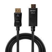 LINDY 36921 DisplayPort-kabel DisplayPort / HDMI Adapterkabel DisplayPort-stekker, HDMI-A-stekker 1.00 m Zwart - thumbnail