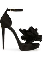 Dolce & Gabbana sandales Keira 105 mm à fleur appliquée - Noir