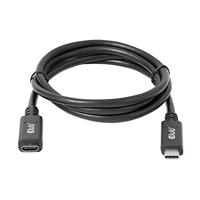 Club3D USB-Type-C Gen1 verlengkabel 5 Gbps 60 W (20 V/3 A) 4 K 60 Hz St./B. 1 m
