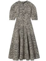 Proenza Schouler robe mi-longue évasée à imprimé zébré - Tons neutres