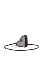 Prada mini sac à bandoulière Triangle orné de cristaux - Noir