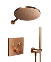 Blaufoss Smartbox Switch-line thermostatische kraan Inbouw regendoucheset met regendouchekop 30 cm Brushed Rosegold - thumbnail