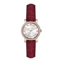 Horlogeband Michael Kors MK2708 Leder Rood 14mm - thumbnail