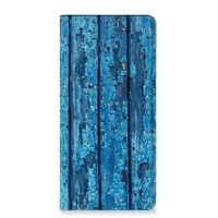 Samsung Galaxy A15 Book Wallet Case Wood Blue - thumbnail