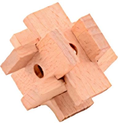Johntoy breinbreker puzzel L 4,5 cm hout bruin Johntoy breinbreker puzzel L 4,5 cm hout bruin