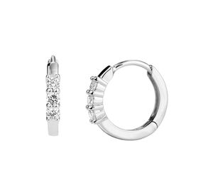 TFT Klapoorringen Diamant 0.18ct (2x 0.09ct) H SI Witgoud Glanzend 2 mm x 12.5 mm