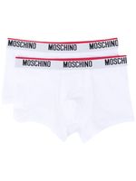 Moschino boxer à bande logo - Blanc