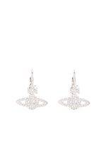 Vivienne Westwood boucles d'oreilles pendantes Grace Orb serties de cristaux - Argent