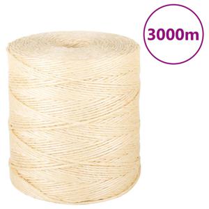 VidaXL Touw 2 mm 3000 m 100% sisal