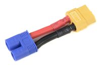 Conversie kabel EC3 Man > XT60 Vrouw met silicone kabel 12AWG