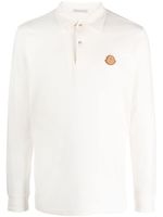 Moncler polo en coton à patch logo - Tons neutres