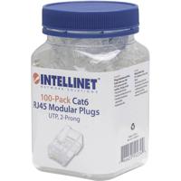 Intellinet Kabel Intellinet verpakking van 100 stuks Cat6 modulaire RJ45-stekkers UTP 2-voudige klem voor gevlochten draad 100 stekkers per pot 502344 - thumbnail