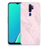 OPPO A5 2020 TPU Siliconen Hoesje Marble Pink - Origineel Cadeau Vriendin