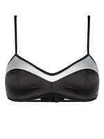 Karl Lagerfeld soutien-gorge bicolore à fini satiné - Noir