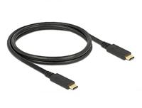 Delock USB 3.1 Gen 2 (10 Gbps) kabel type C naar type C, E-markers, uitgangsstroomsterkte tot 5A 1 meter