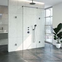 Inloopdouche Compleet XL Just Creating Profielloos 100x140 cm Gunmetal Sanitop