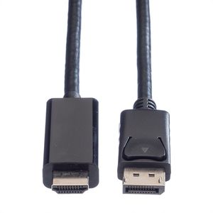 Value 11.99.5786 video kabel adapter 2 m DisplayPort Zwart