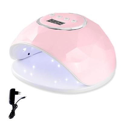 F6 UV LED lamp nagel droger Dual handen Nail lamp uitharden UV Gel nagellak met sensor & timer & LCD display (roze EU)