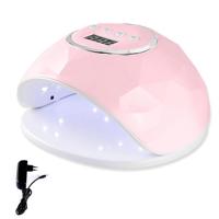 F6 UV LED lamp nagel droger Dual handen Nail lamp uitharden UV Gel nagellak met sensor & timer & LCD display (roze EU)