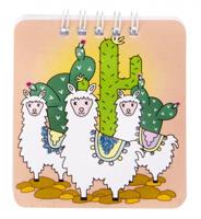 LG Imports notitieboekje alpacas 9 cm oranje