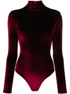 Atu Body Couture body en velours à col montant - Rouge