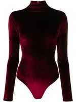 Atu Body Couture body en velours à col montant - Rouge