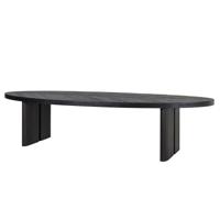 Richmond Ovale Eettafel Lilly Eiken, 330 x 120cm - Zwart - Ovaal - thumbnail