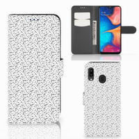 Samsung Galaxy A30 Telefoon Hoesje Stripes Dots - thumbnail