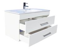 Saniclear Speed badmeubel 100cm 1 kraangat mat wit