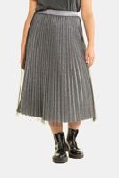 Ulla Popken Plissérok, glitter-effect, jersey voering - Grote Maten