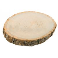 Chaks Decoratie boomschijf met schors - hout - D30 x H2 cm - rond