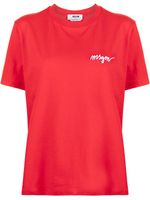 MSGM t-shirt à logo poitrine - Rouge