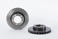 Remschijf COATED DISC LINE BREMBO, Remschijftype: Geperforeerd / Geventileerd, Inbouwplaats: Links, u.a. für Porsche