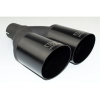 Ulter Sport Uitlaatsierstuk - Dubbel Rond 80mm Schuin - Lengte 280mm - Montage ->55mm - Zwart USNBL2081