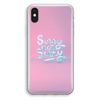 Sorry not sorry: iPhone X Transparant Hoesje - thumbnail