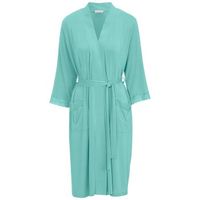 Damella Viscose Plain Lace Robe - thumbnail