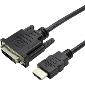 Value 12.99.3115 HDMI-kabel HDMI / DVI Adapterkabel HDMI-A-stekker, DVI-D 24+1-polige stekker 0.15 m Zwart