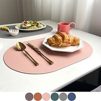 placemats placemat pu lederen placemats hittebestendig waterdicht wasbaar outdoor placemats voor bruiloft keuken eetkamer patio tafeldecoraties Lightinthebox - thumbnail