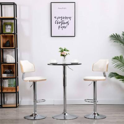 vidaXL Barkrukken 2 st gebogen hout en kunstleer wit vidaXL Barkrukken 2 st gebogen hout en kunstleer wit