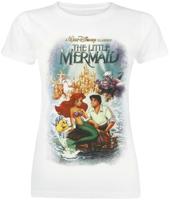 T-Shirt met Korte Mouwen The Little Mermaid Classic Poster Wit Uniseks