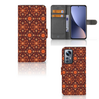 Xiaomi 12 Pro Telefoon Hoesje Batik Brown - thumbnail