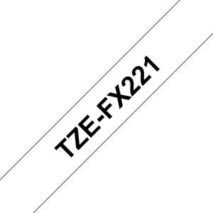 Brother TZe-FX221 Labeltape flexibel Tapekleur: Wit Tekstkleur: Zwart 9 mm 8 m