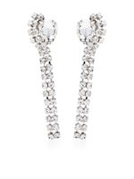 Alessandra Rich boucles d'oreilles serties de cristaux - Argent