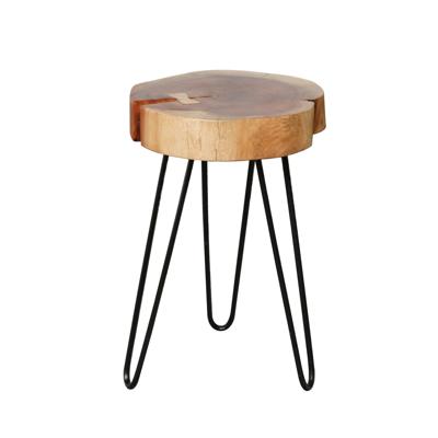 Bijzettafel Christian boomstam, 32cm - massief Acacia naturel (15)