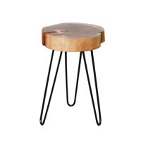 Bijzettafel Christian boomstam, 32cm - massief Acacia naturel (15)