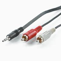 ROLINE 3,5mm (M) naar Tulp (2x M) Kabel, 1,5m - thumbnail