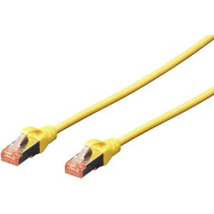 Digitus DK-1644-030/Y RJ45 Netwerkkabel, patchkabel CAT 6 S/FTP 3.00 m Geel Halogeenvrij, Verdraaide paren, Snagless, Vlambestendig 1 stuk(s)