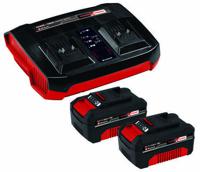 Einhell Power X-Change PXC-Starter-Kit 2x 4,0Ah & Twincharger Kit 4512112 Accu en acculader voor gereedschap 18 V 4 Ah Li-ion